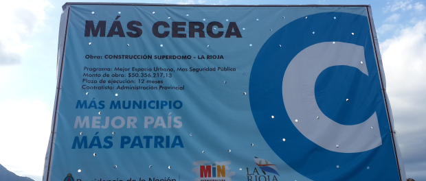 Photo of CONSTRUYEN EL SUPERDOMO CON RECURSOS PARA OBRAS MUNICIPALES