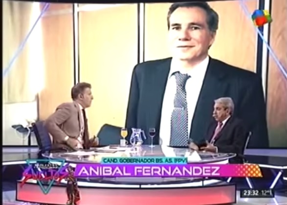 Photo of Aníbal Fernández con Alejandro Fantino en Animales Sueltos, candidato a Gobernador